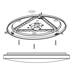 Eglo FRANIA Wand-/plafondlamp staal wit / Kunststof wit H: 70 mm | Ø 330 mm Hot
