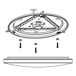 Eglo FRANIA Wand-/plafondlamp staal wit / Kunststof wit H: 70 mm | Ø 330 mm New