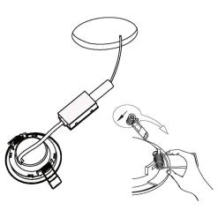 Eglo FUEVA 5 inbouwarmatuur staal wit / Kunststof wit Ø 86 mm