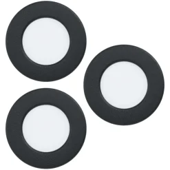 Eglo FUEVA 5 inbouwarmatuur staal zwart / Kunststof wit Ø 86 mm Hot