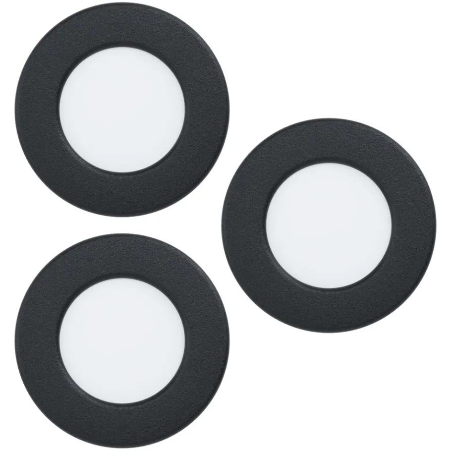 Eglo FUEVA 5 inbouwarmatuur staal zwart / Kunststof wit Ø 86 mm Hot