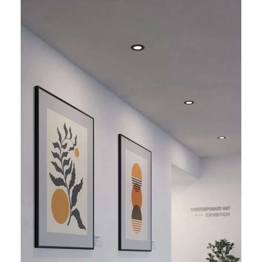 Eglo FUEVA 5 inbouwarmatuur staal zwart / Kunststof wit Ø 86 mm Hot