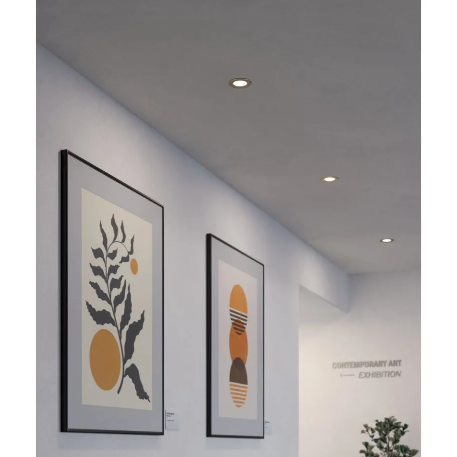 Eglo FUEVA 5 inbouwarmatuur staal nikkel-mat / Kunststof wit Ø 117 mm Clearance