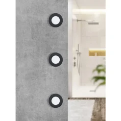 Eglo FUEVA 5 inbouwarmatuur staal zwart / Kunststof wit Ø 86 mm Discount