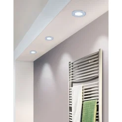 Eglo FUEVA 5 inbouwarmatuur staal chroom / Kunststof wit Ø 86 mm