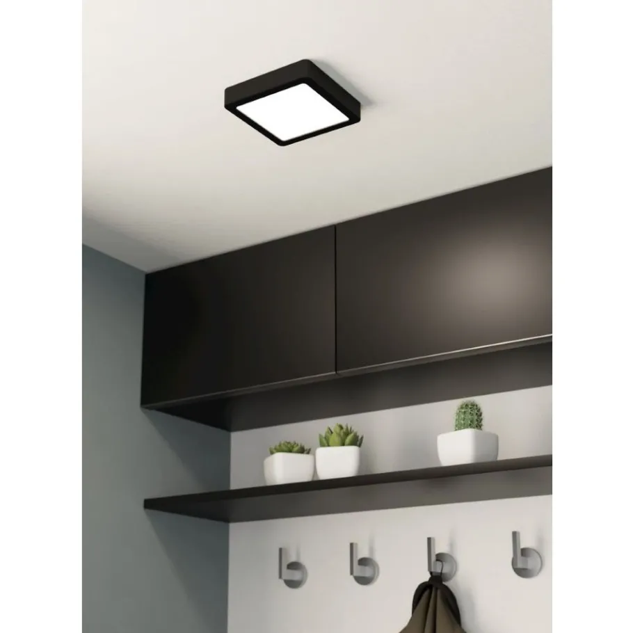 Eglo FUEVA 5 opbouwarmatuur staal zwart / Kunststof wit H: 28 mm Best