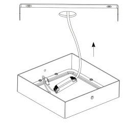 Eglo FUEVA 1 opbouwarmatuur aluminium zilver / Kunststof wit H: 30 mm Hot