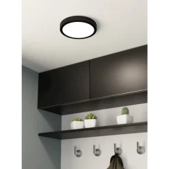 Eglo FUEVA 5 opbouwarmatuur staal zwart / Kunststof wit H: 28 mm | Ø 210 mm Outlet