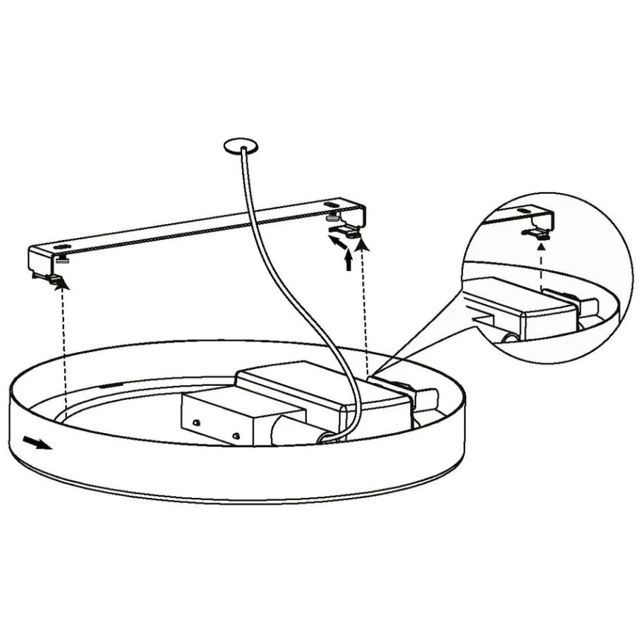 Eglo FUEVA 5 opbouwarmatuur staal nikkel-mat / Kunststof wit H: 28 mm | Ø 210 mm