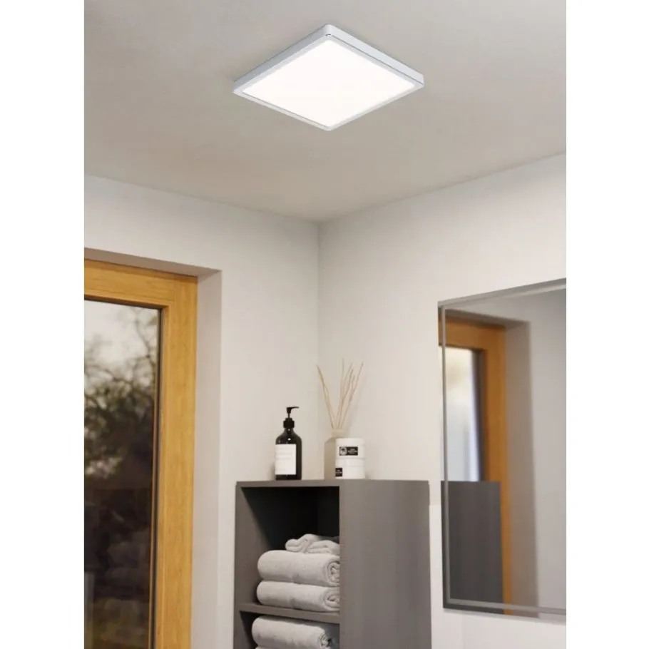 Eglo FUEVA 5 opbouwarmatuur staal chroom / Kunststof wit H: 30 mm Discount