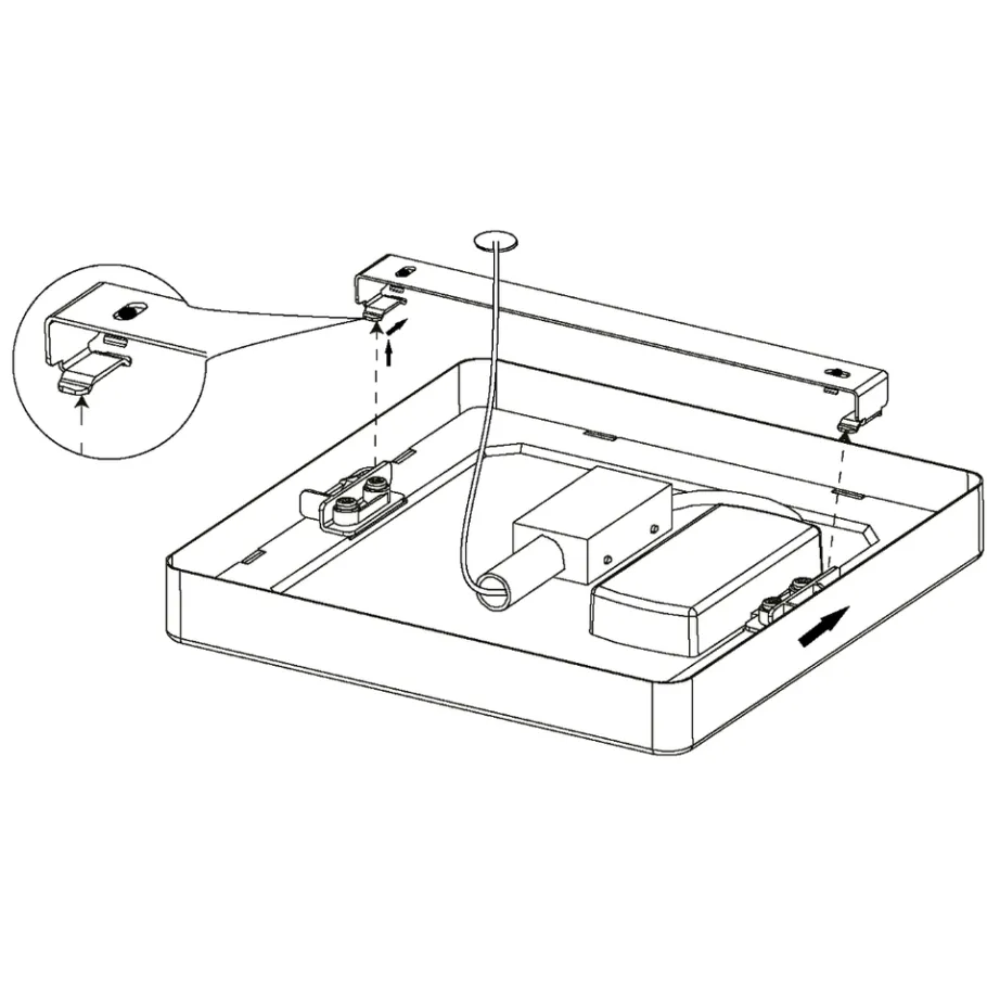 Eglo FUEVA 5 opbouwarmatuur staal chroom / Kunststof wit H: 30 mm Discount