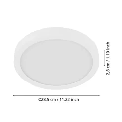 Eglo FUEVA 5 opbouwarmatuur staal wit / Kunststof wit H: 28 mm | Ø 285 mm