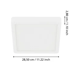 Eglo FUEVA 5 opbouwarmatuur staal wit / Kunststof wit H: 30 mm Best