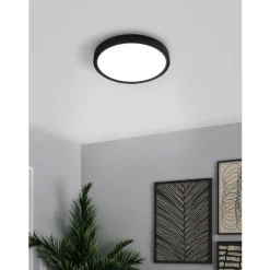 Eglo FUEVA 5 opbouwarmatuur staal zwart / Kunststof wit H: 28 mm | Ø 285 mm Discount