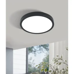 Eglo FUEVA 5 opbouwarmatuur staal zwart / Kunststof wit H: 28 mm | Ø 285 mm Discount