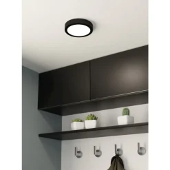 Eglo FUEVA 5 opbouwarmatuur staal zwart / Kunststof wit H: 28 mm | Ø 160 mm Clearance