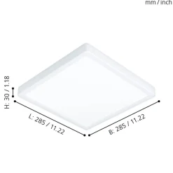 Eglo FUEVA 5 opbouwarmatuur staal wit / Kunststof wit H: 30 mm New