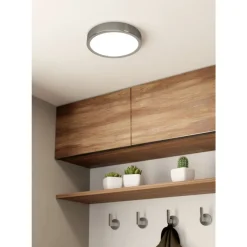 Eglo FUEVA 5 opbouwarmatuur staal nikkel-mat / Kunststof wit H: 28 mm | Ø 210 mm New