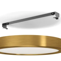 Eglo FUEVA 5 opbouwarmatuur staal geelkoper-geborsteld / Kunststof wit H: 28 mm | Ø 210 mm New