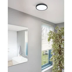 Eglo FUEVA 5 opbouwarmatuur staal zwart / Kunststof wit H: 28 mm | Ø 285 mm Outlet