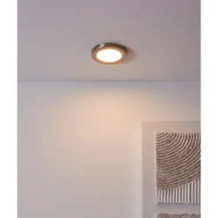 Eglo FUEVA FLEX inbouwarmatuur aluminium nikkel-mat / Kunststof wit H: 2 mm | Ø 117 mm Outlet