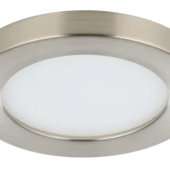 Eglo FUEVA FLEX inbouwarmatuur aluminium nikkel-mat / Kunststof wit H: 2 mm | Ø 117 mm Outlet