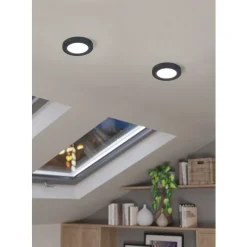 Eglo FUEVA FLEX inbouwarmatuur aluminium zwart / Kunststof wit H: 2 mm | Ø 117 mm Sale