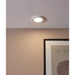 Eglo FUEVA FLEX inbouwarmatuur aluminium wit / Kunststof wit H: 2 mm | Ø 117 mm