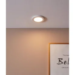 Eglo FUEVA FLEX inbouwarmatuur aluminium wit / Kunststof wit H: 2 mm | Ø 117 mm Best