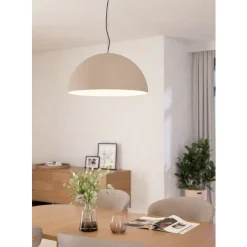 Eglo GAETANO 1 hanglamp staal zwart / staal zand, crème H: 1500 mm | Ø 535 mm Best