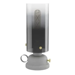 Eglo GARGRAVE Tafellampen staal grijs, geborsteld messing / glas gestoomd zwart, bruin, transparant H: 315 mm | Ø 110 mm