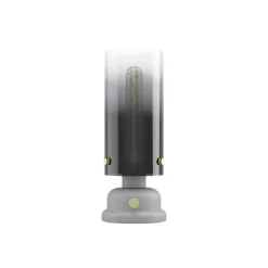 Eglo GARGRAVE Tafellampen staal grijs, geborsteld messing / glas gestoomd zwart, bruin, transparant H: 315 mm | Ø 110 mm