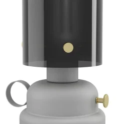 Eglo GARGRAVE Tafellampen staal grijs, geborsteld messing / glas gestoomd zwart, bruin, transparant H: 315 mm | Ø 110 mm