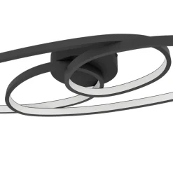 Eglo GIANELLA Plafondarmaturen aluminium, staal zwart / Kunststof wit H: 80 mm