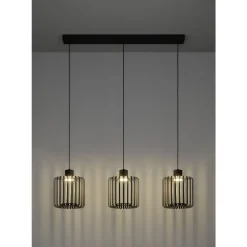 Eglo GINESTRONE-Z hanglamp staal zwart / Kunststof wit H: 1100 mm Hot