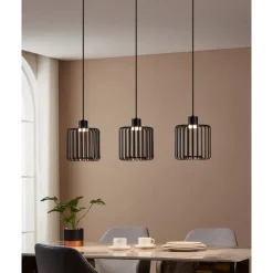 Eglo GINESTRONE-Z hanglamp staal zwart / Kunststof wit H: 1100 mm Hot