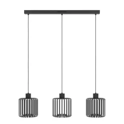 Eglo GINESTRONE-Z hanglamp staal zwart / Kunststof wit H: 1100 mm Hot