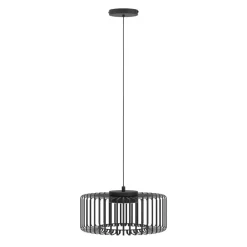 Eglo GINESTRONE-Z hanglamp staal zwart / Kunststof wit H: 1100 mm | Ø 450 mm Clearance