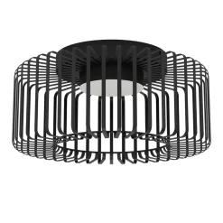 Eglo GINESTRONE-Z Plafondarmaturen staal zwart / Kunststof wit H: 220 mm | Ø 450 mm Clearance