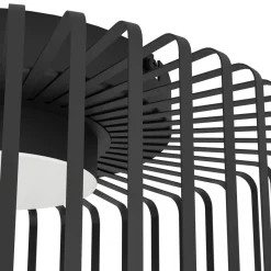 Eglo GINESTRONE-Z Plafondarmaturen staal zwart / Kunststof wit H: 220 mm | Ø 450 mm Clearance