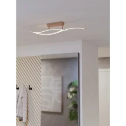 Eglo GRISOLIA Plafondarmaturen staal, kunststof bruin / Kunststof wit H: 150 mm Outlet