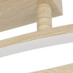 Eglo GRISOLIA Plafondarmaturen staal, kunststof bruin / Kunststof wit H: 150 mm Outlet