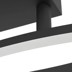 Eglo GRISOLIA Plafondarmaturen staal, kunststof zwart / Kunststof wit H: 150 mm Outlet