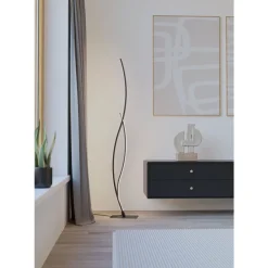 Eglo GRISOLIA Staande lampen staal zwart / Kunststof wit H: 1290 mm Best