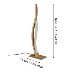 Eglo GRISOLIA Tafellampen staal, kunststof bruin / Kunststof wit H: 455 mm Outlet