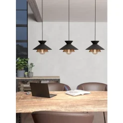 Eglo GRIZEDALE hanglamp staal zwart, geelkoper H: 1100 mm New