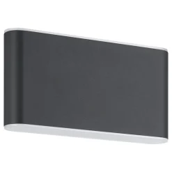 Eglo GRUTTI Wandlamp aluminium antraciet / Kunststof transparant H: 90 mm Outlet