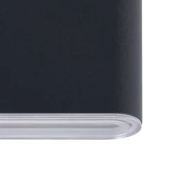 Eglo GRUTTI Wandlamp aluminium antraciet / Kunststof transparant H: 90 mm Outlet