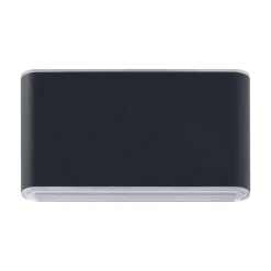 Eglo GRUTTI Wandlamp aluminium antraciet / Kunststof transparant H: 90 mm Outlet