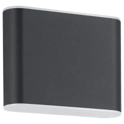 Eglo GRUTTI Wandlamp aluminium antraciet / Kunststof transparant H: 90 mm Online